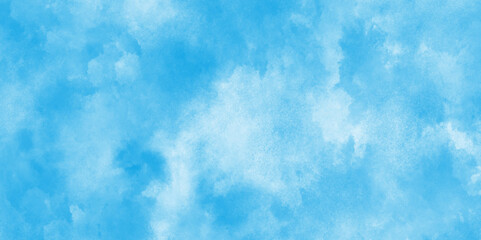 Soft and cloudy blue sky Watercolor background texture,The sky blue texture clouds, blue watercolor paper texture background,Light blue watercolor paper texture background with splashes,
