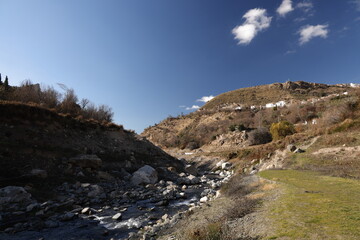 mountain landscape with blue sky