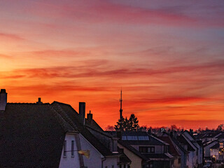 Sonnenuntergang über der Stadt