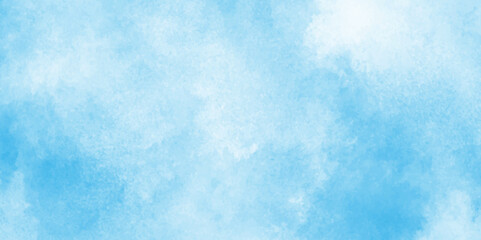 Soft and cloudy blue sky Watercolor background texture,The sky blue texture clouds, blue watercolor paper texture background,Light blue watercolor paper texture background with splashes,