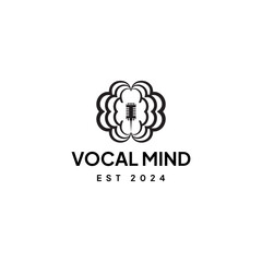 vocal of mind icon logo design illustration