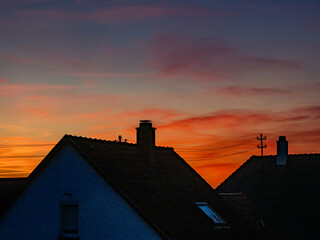 Sonnenuntergang über der Stadt