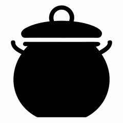 pot silhouette vector icon design