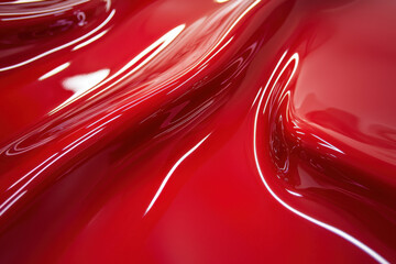 Glossy Red Plastic Texture with Reflections