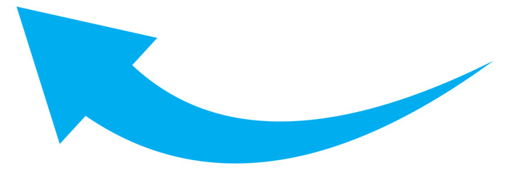 Blue arrow icon. Blue long curved arrow on white background. Long arrow. Curved arrow. Set long blue curve arrow icon vector . blue curve arrow icon set. long arrow icon set. curve arrow vector 