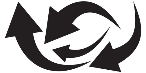 Long curved arrow icon vector. Black long arrow vector. flat style Arrow symbol.  Curve arrow icon vector set. set of black long curve arrow for app and ui design. long up arrow icon vector. Black 