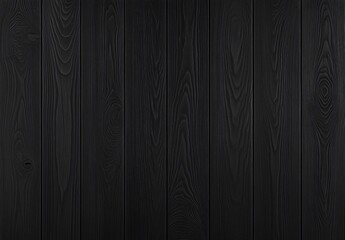 Dark Black Wood Texture Background: Vertical Grain Plank Seamless Pattern