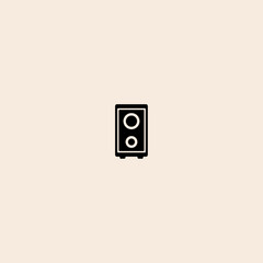 Speaker, Sound box icon flat vector design. 