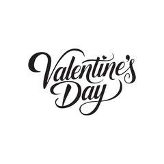 valentine's day typography silhouette vector arts and design