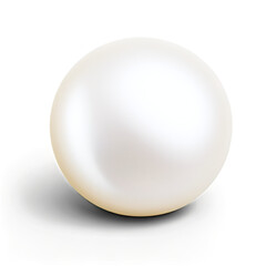 white pearl isolated on transparent background