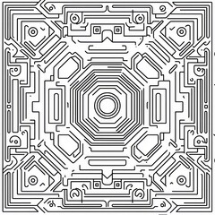 Abstract Geometric Line Art Design Pattern