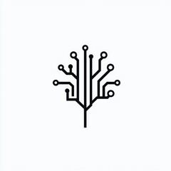 Obraz premium Abstract Circuitry Tree Design Representing Technology