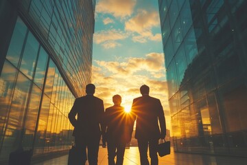 Travel for business, team at airport and men, catch flight for work trip with conference or training seminar with accountant. Walk, talk and diversity, Generative AI