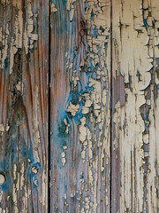 Alter Lack einer Bretterwand blättert ab