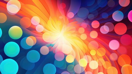 Fluctuating Waves of Color - Abstract Vector Concentric Circles with Depth and Vibrancy