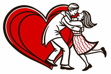 Dive into the artistry of vector line art with this stunning Valentine's Vibrant Horizon design! A perfect blend of creativity and romance, this artwork is ideal for Valentine.