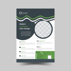  Corporate Flyer design A4 Size, Naturl shhape us for business Flyer, Layout Templet, company Flyer, Green And Black,  Flyer templet design, clean design Flyer, Green And Black