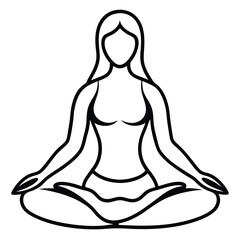 silhouette of yoga person