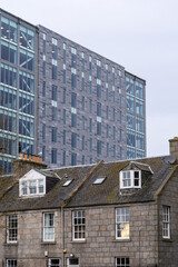 28 December 2024. Aberdeen City,Scotland,United Kingdom. This is various styles and ages of architecture all blended within Aberdeen City Centre.