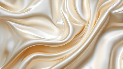 Obraz premium Cream-Colored Silk Fabric Texture - Elegant and Soft Textile Design