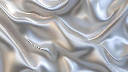 Obraz premium Cream-Colored Silk Fabric Texture - Elegant and Soft Textile Design