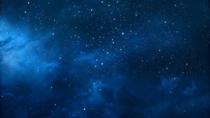 Fototapeta premium Deep space nebula, vibrant blue cosmic clouds, twinkling stars, galactic dust, celestial landscape, vast universe, starry night sky, ethereal glow, interstellar beauty, astronomical wonder, cosmic art