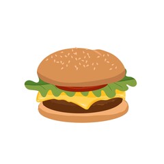 burger , junk food illustration cheeseburger bun sandwich fast food 