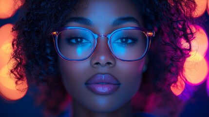 Immersive VR experience featuring vibrant lights and colors