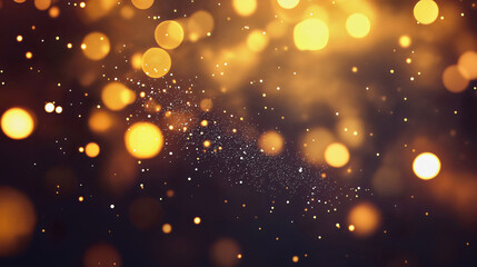 A beautiful blurred background with various sparkles and effects, a background with glowing effects on a black backdrop and different circular lights.