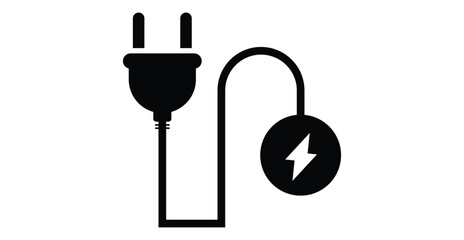 Electric socket with plug icon. Electric plug and outlet socket unplugged. cable of energy disconnect sign. symbol electric plug design
