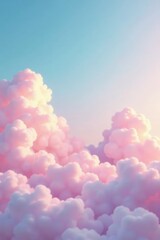 Pastel hues and gentle clouds in a serene gradient sky, pastel, gradient