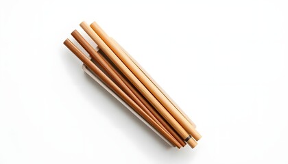 Elegant Bamboo Chopsticks in Minimalist Holder: A Natural Still Life