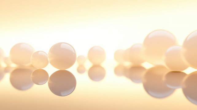 3D bubble chart, glowing spheres, dynamic reflections, sleek reflective surface. Modern data visualization, complex relationships, dynamic analysis.