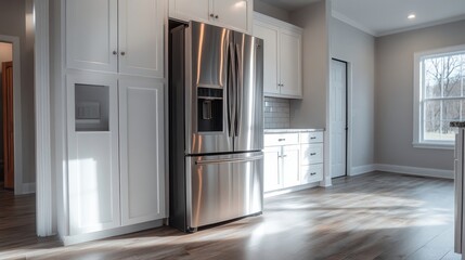 Fototapeta premium Delivery And Install Of Refrigerator Appliance, Generative AI