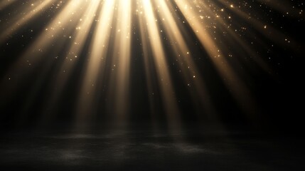 A dramatic light beam effect with particle, creating a mystical atmosphere.