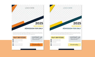 Kids Childrens back to school education admission flyer poster layout, book cover, leaflet, poster, brochure, Kids school education admission flyer or poster design template, Educational flyer design
