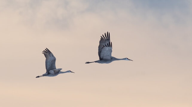 Sandhill Cranes in Winter
