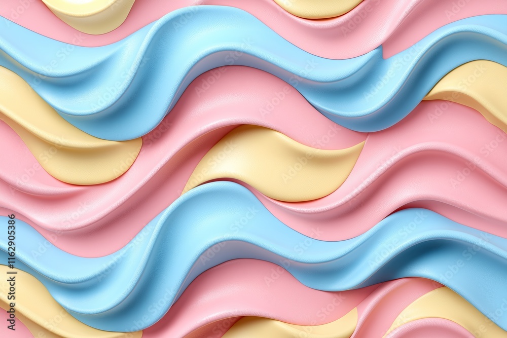 Poster Abstract pastel wave pattern background modern designs and branding