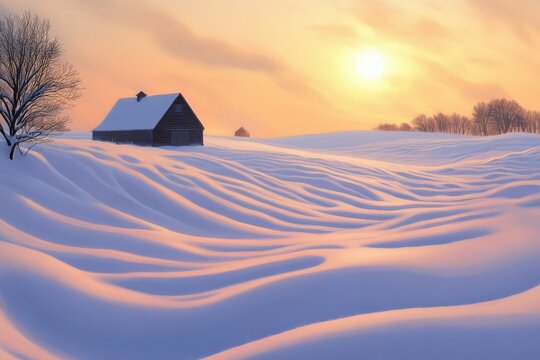 Tranquil Winter Scene on St. Stephen's Day