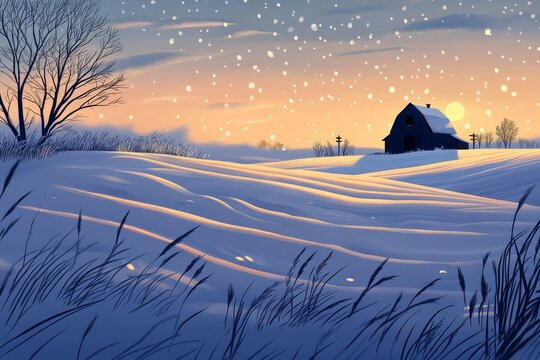 Tranquil Winter Scene on St. Stephen's Day