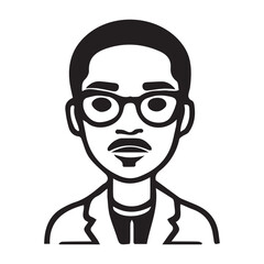 Black History Month vector silhouette illustration 