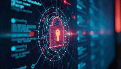 Futuristic Digital Security Interface