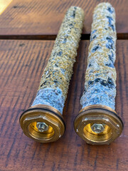 Two used magnesium anodes removed from the heat pump's hot water tank after about 3 years of use....