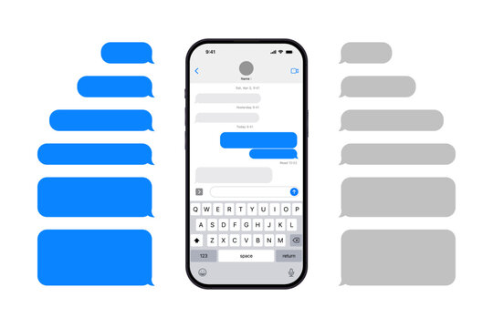 Smart Phone chatting sms template bubbles. Smartphone chatting bubbles. Dialogue bubbles. Chat icon message symbol, transparent background