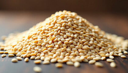 Obraz premium Pile of Light Yellow Seeds - A Healthy Food