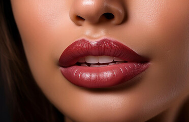 Fototapeta premium Reference photographs of a woman's sensual lips