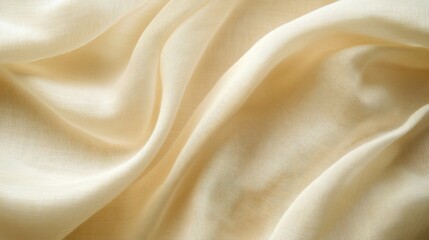 Soft, creamy beige fabric with elegant drapes and folds.
