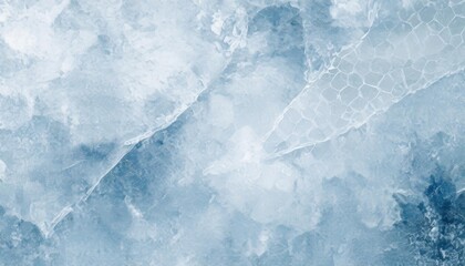 A close-up view of icy textures in various shades of blue, creating a frozen and serene visual effect.