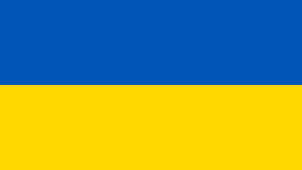 The flag of Ukraine in the national colors of yellow and blue. Banner the flag of Ukraine. 