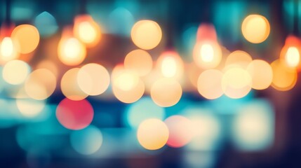 Fototapeta premium A blurred background featuring warm glowing light, creating a cozy ambiance.